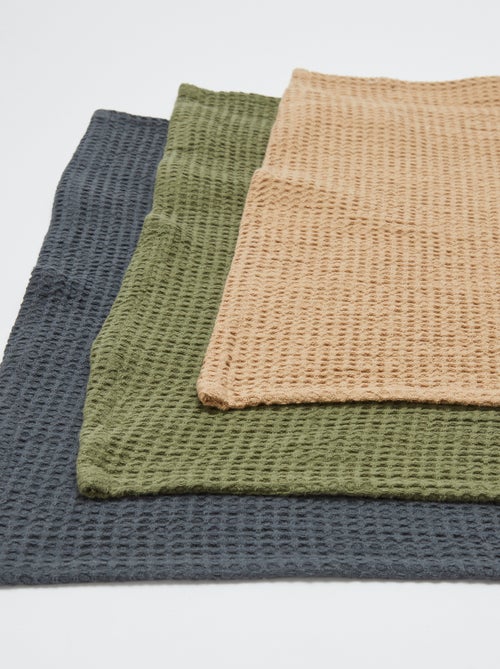 Set di 3 strofinacci rettangolari a nido d'ape - Kiabi