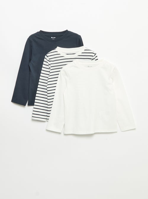Set di 3 t-shirt a maniche lunghe - Kiabi