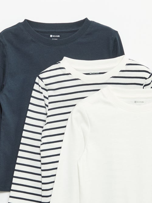 Set di 3 t-shirt a maniche lunghe - Kiabi