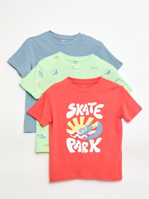 Set di 3 t-shirt in cotone - Kiabi