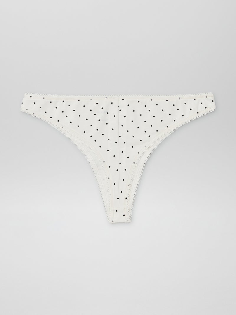 Set di 3 tanga in cotone NERO - Kiabi