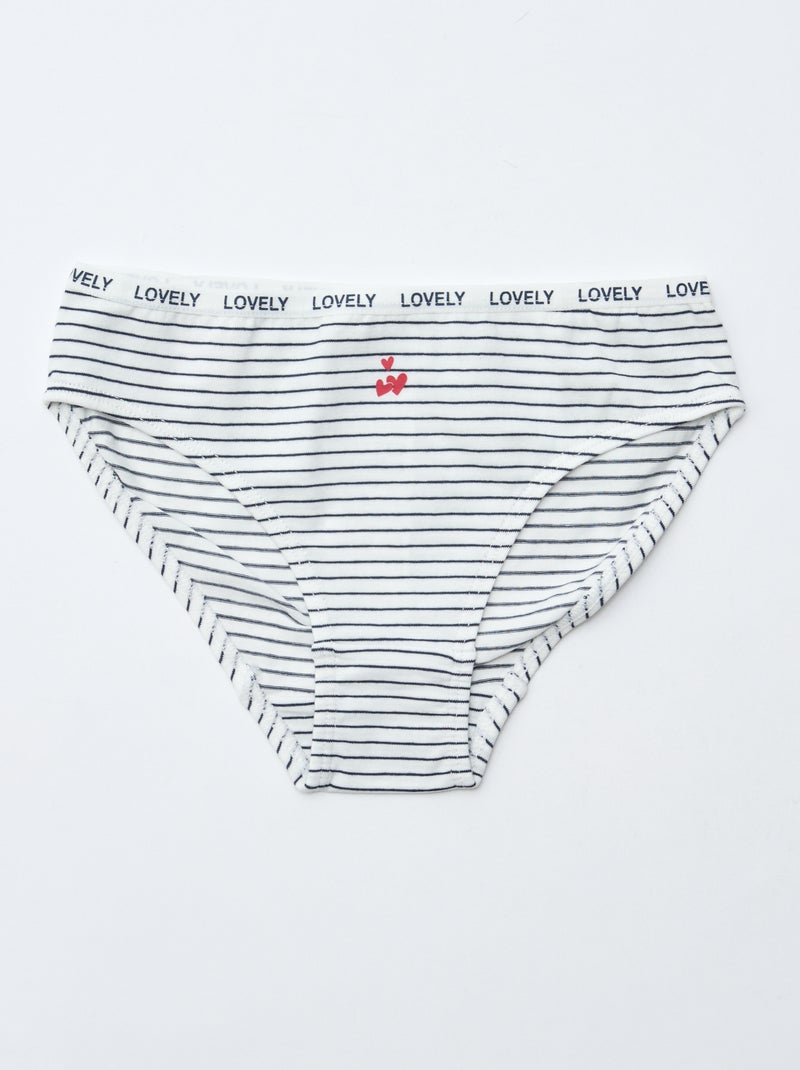Set di 4 slip stampati Bianco - Kiabi