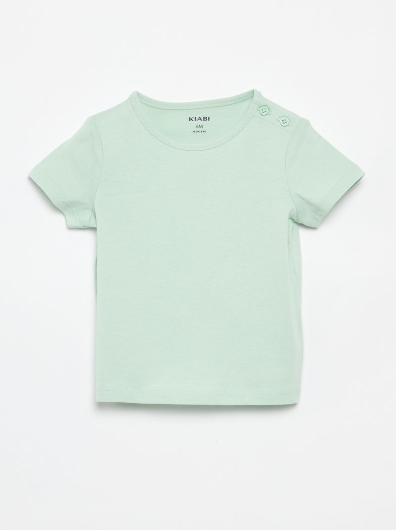 Set di 4 T-shirt a tinta unita Bianco - Kiabi