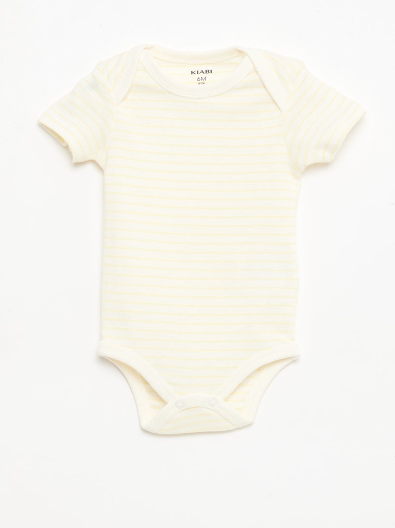Set di 5 body a maniche corte in cotone Bianco - Kiabi
