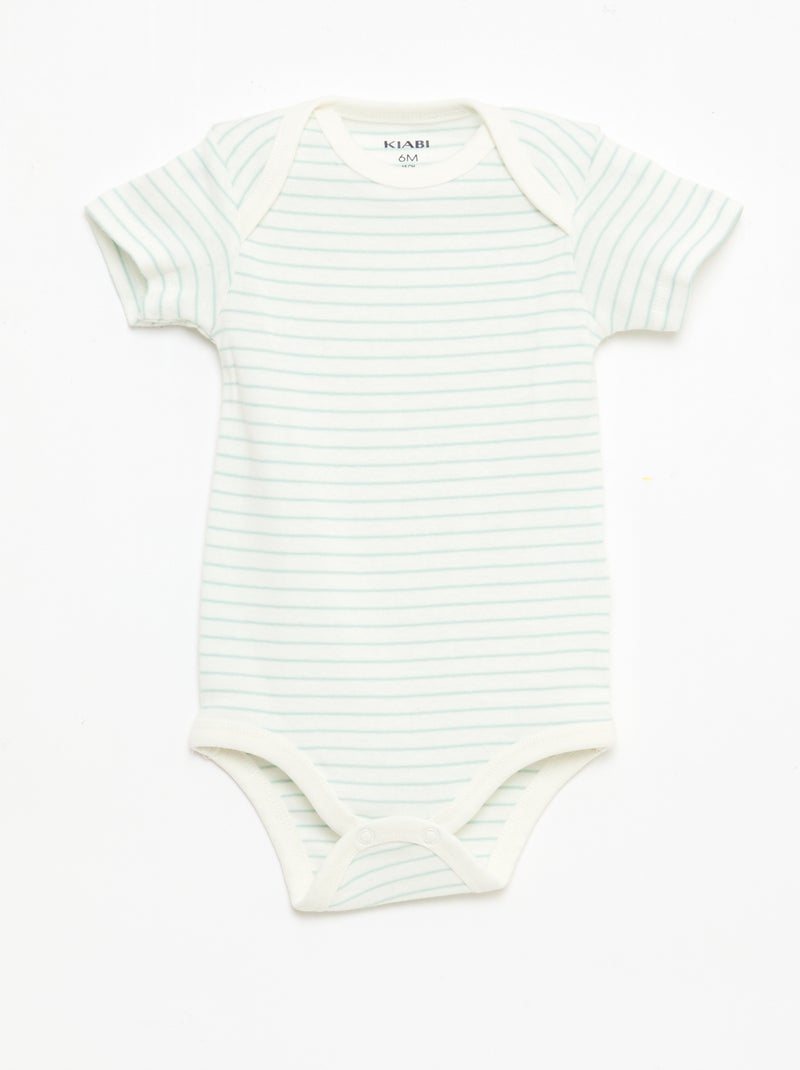 Set di 5 body a maniche corte in cotone Bianco - Kiabi