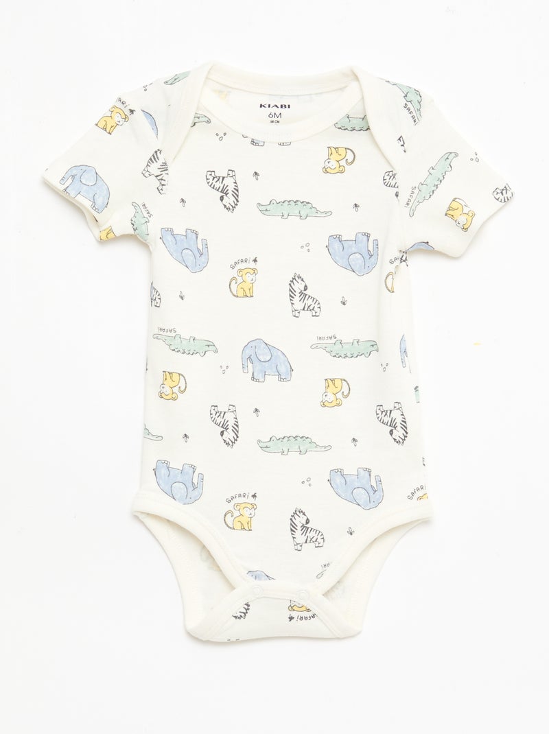 Set di 5 body a maniche corte in cotone Bianco - Kiabi