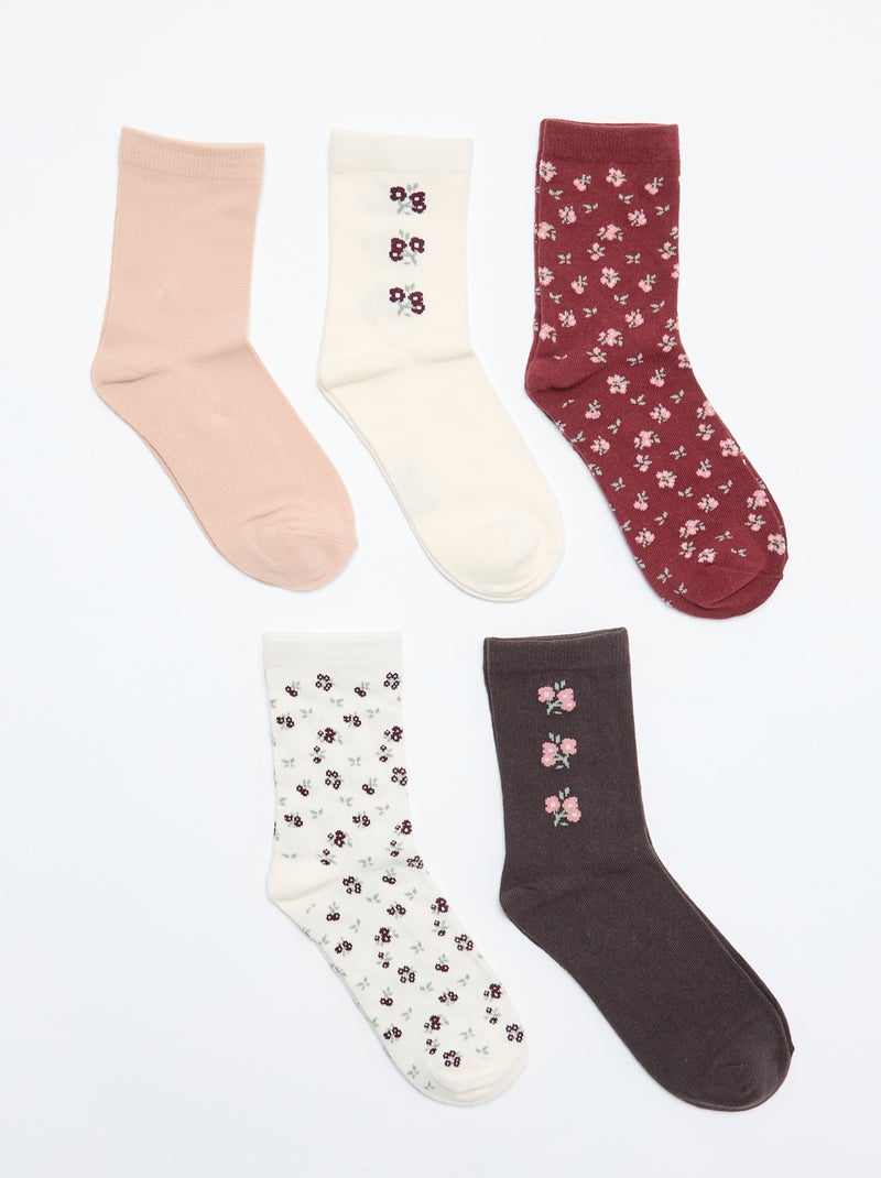 Set di 5 paia di calzini Rosa - Kiabi