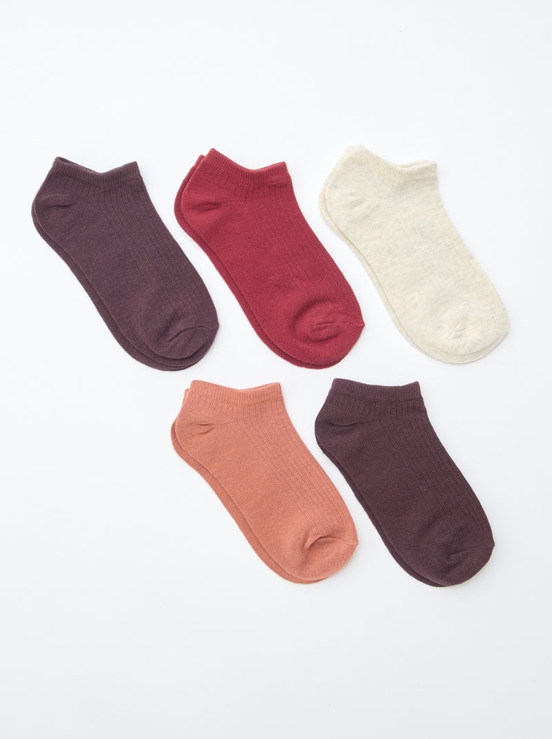 Set di 5 paia di fantasmini Rosso - Kiabi