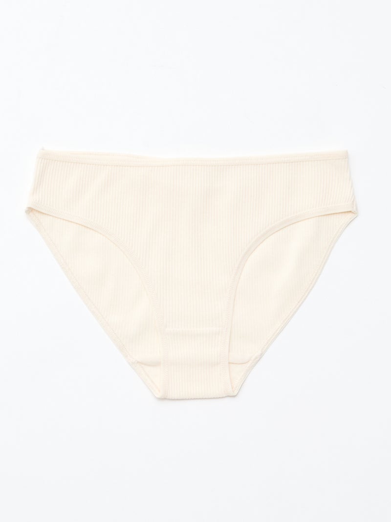 Set di 5 slip in maglia a costine Rosa - Kiabi