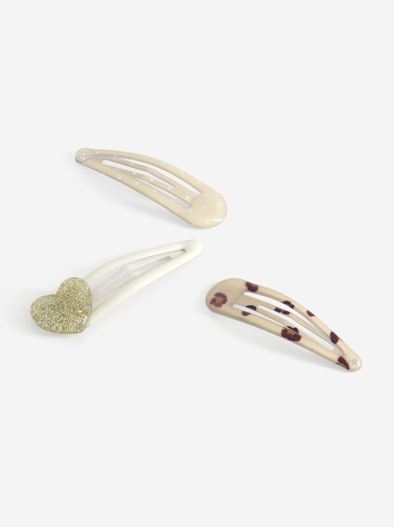 Set di 6 fermagli clic clac Beige - Kiabi