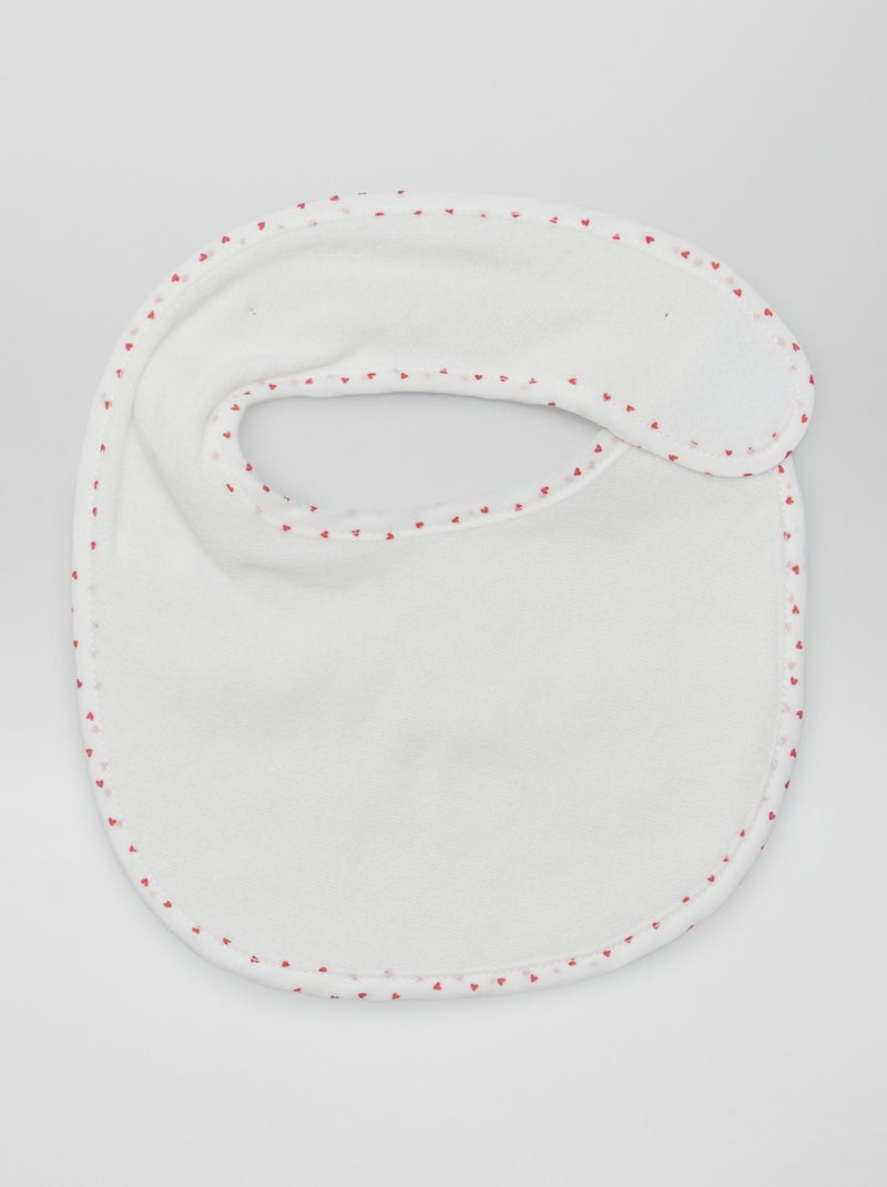 Set di 7 bavaglini in spugna con strappi BIANCO - Kiabi