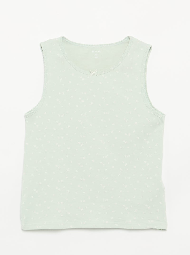 Set di canotte a spalline larghe Verde - Kiabi