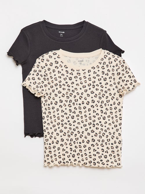 Set di t-shirt a costine - 2 pezzi - Kiabi