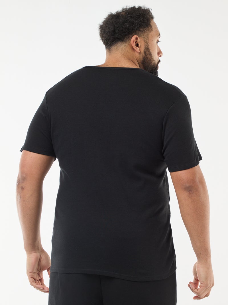Set di t-shirt in maglia jersey - 2 pezzi Nero - Kiabi