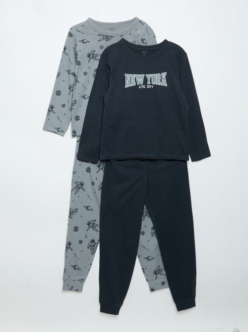 Set mit 2 langen Jersey-Pyjamas - Kiabi