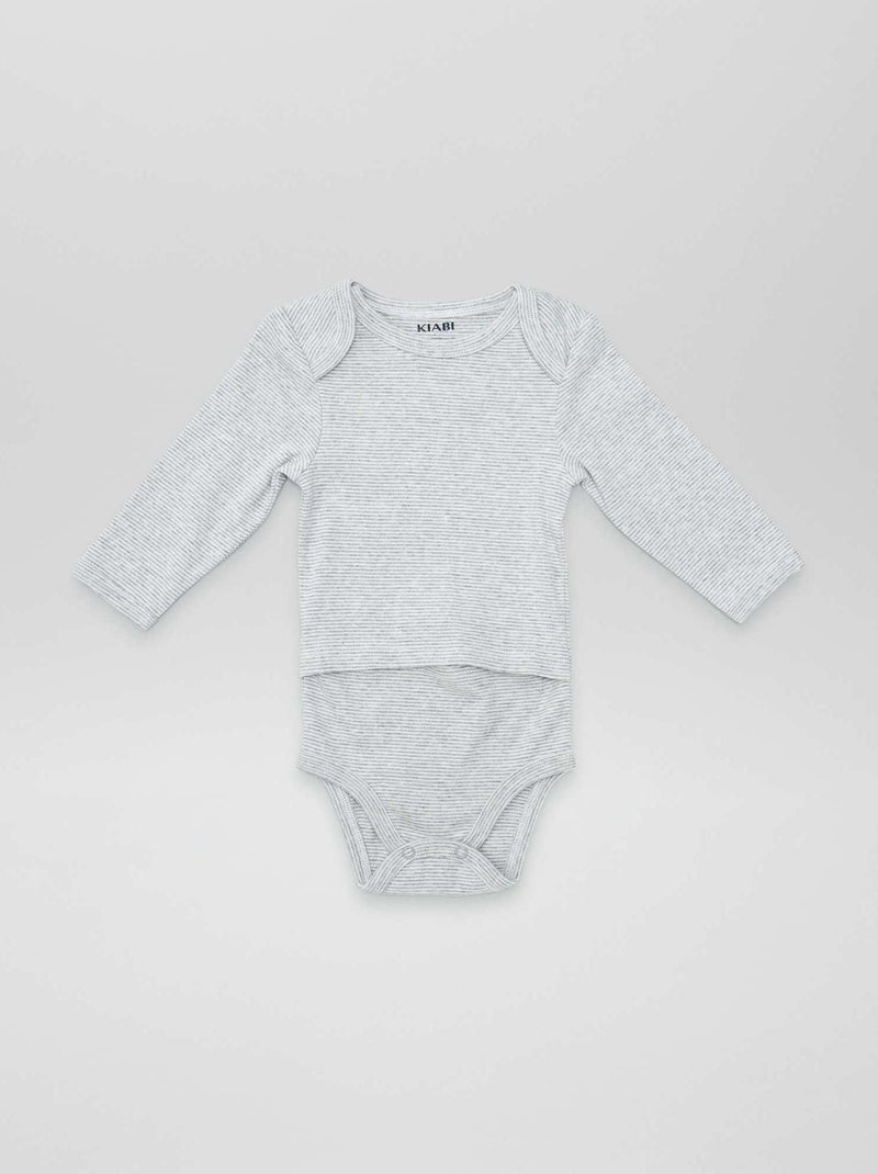 Set of 2 Bodysuits - Easy-Wear Collection BEIG NOUGA - Kiabi