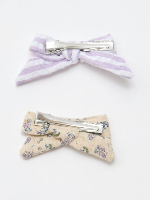 Set of 2 Bow Alligator Clips - Kiabi