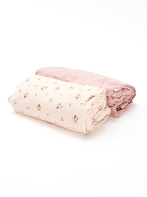 Set of 2 cotton cot fitted sheets - Kiabi