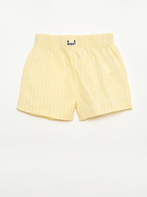 Set of 2 Cotton Poplin Sleep Shorts - Kiabi