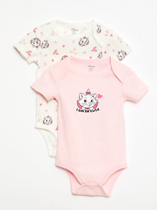 Set of 2 'Disney' 'Marie' Short-Sleeved Bodysuits - Kiabi