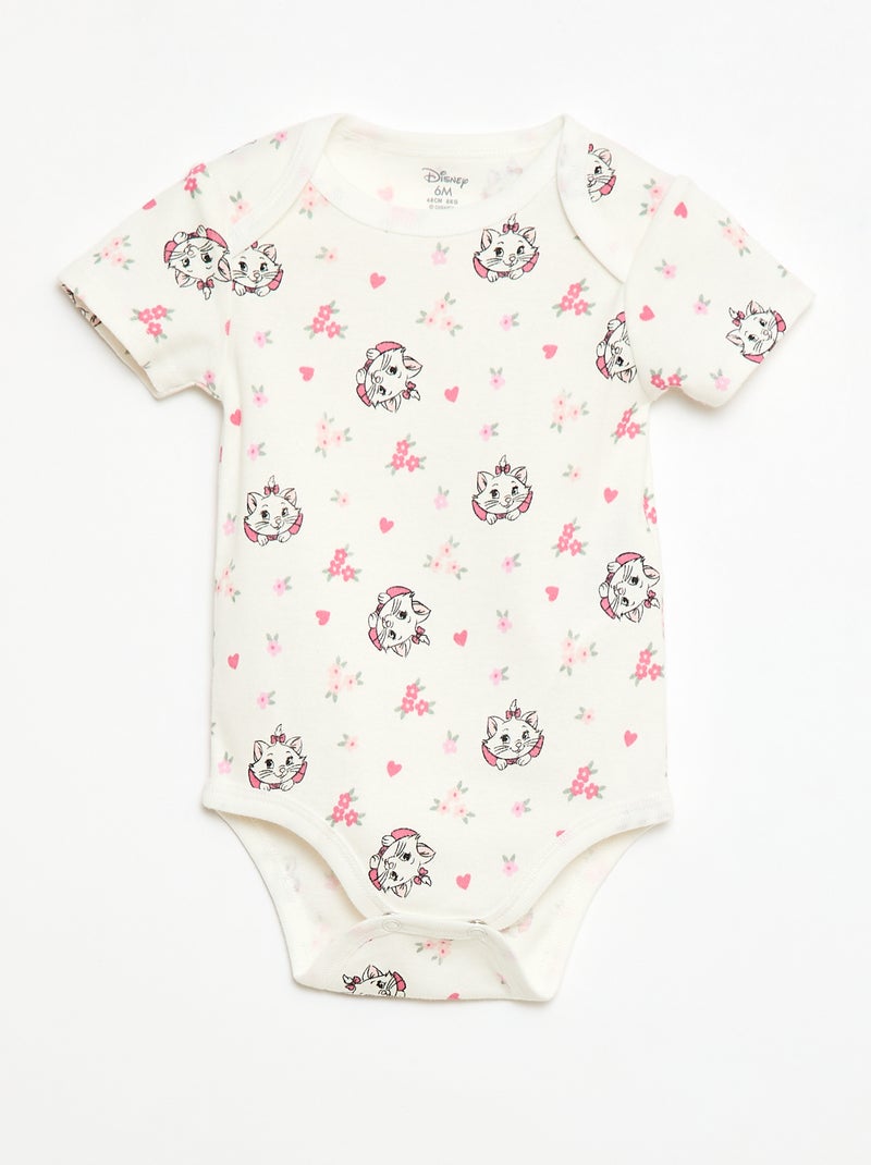 Set of 2 'Disney' 'Marie' Short-Sleeved Bodysuits Pink - Kiabi