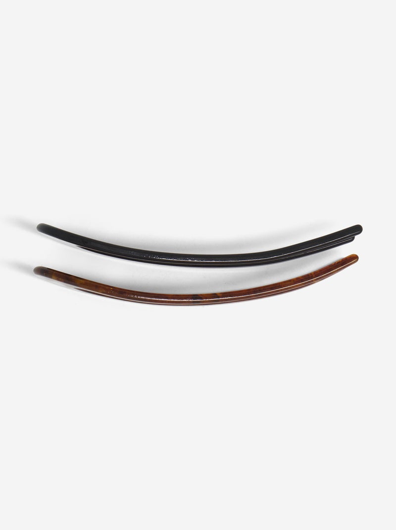 Set of 2 Hair Bun Pins Black - Kiabi