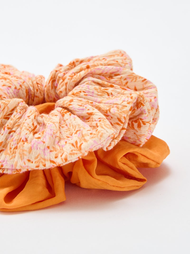 Set of 2 Large Scrunchies Orange - Kiabi