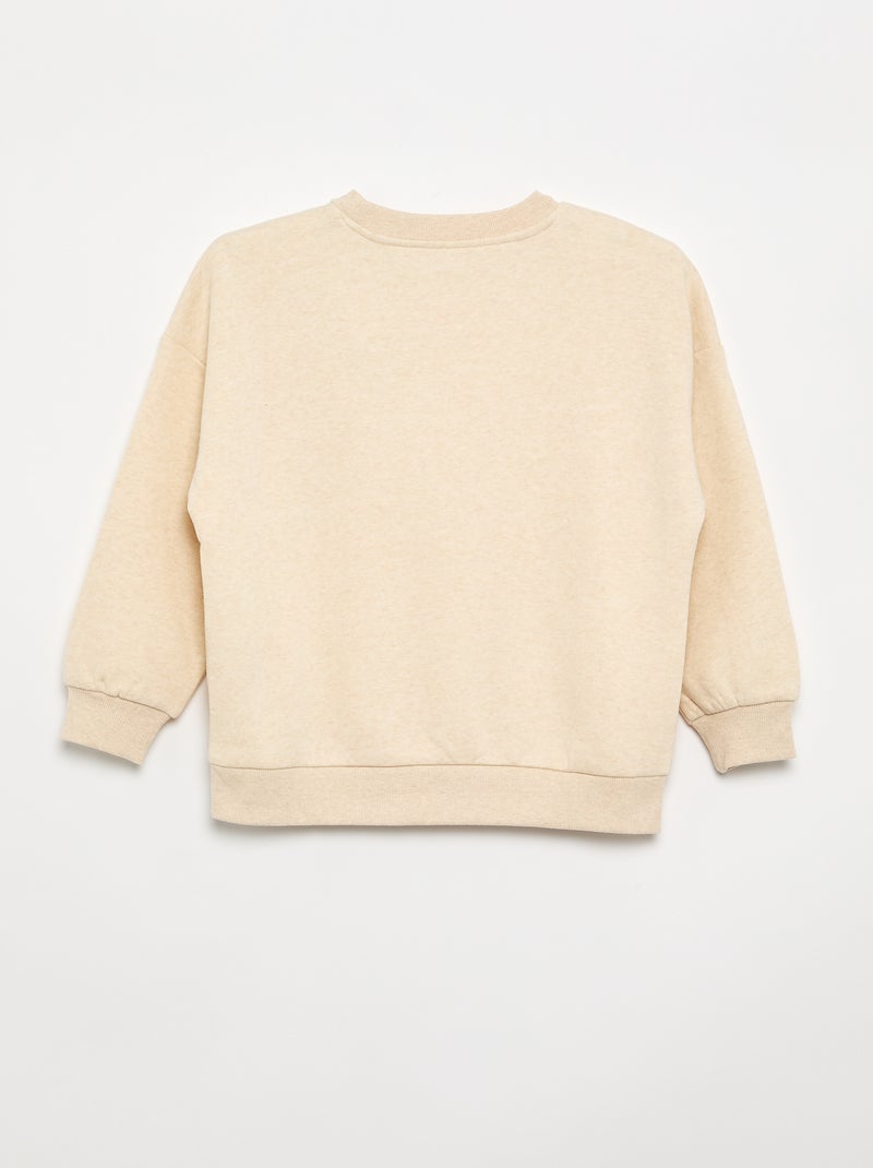Set of 2 Plain Sweatshirts Beige - Kiabi