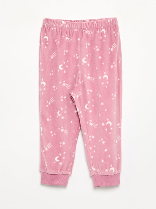 Set of 2 Printed Fleece 2-Piece Pyjamas - Kiabi