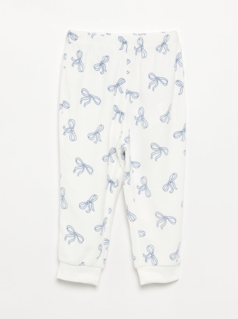 Set of 2 Printed Fleece 2-Piece Pyjamas Purple - Kiabi