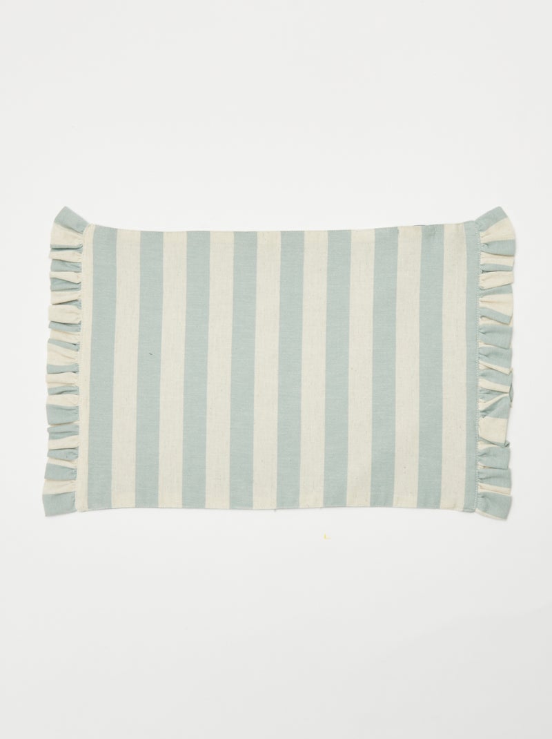 Set of 2 Ruffled Placemats (32x45 cm) BLUE - Kiabi