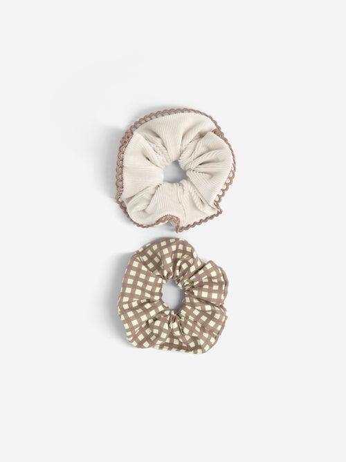 Set of 2 Scrunchies - Kiabi Set of 2 Scrunchies - Kiabi