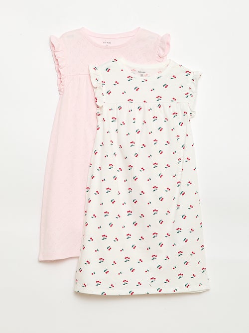 Set of 2 Short-Sleeved Nightdresses - Kiabi