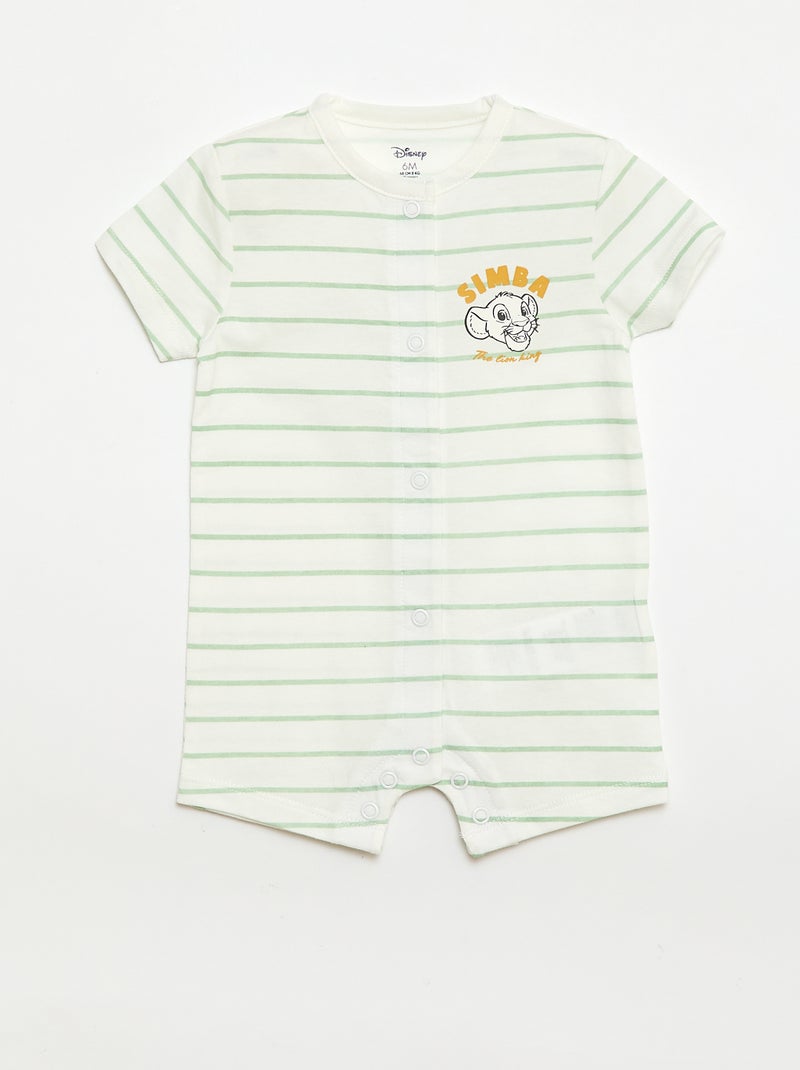 Set of 2 'Simba' 'Disney' Rompers White - Kiabi