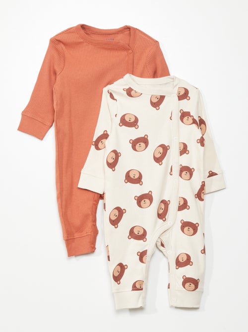 Set of 2 Sleepsuits - Easy-to-Wear Collection - Kiabi