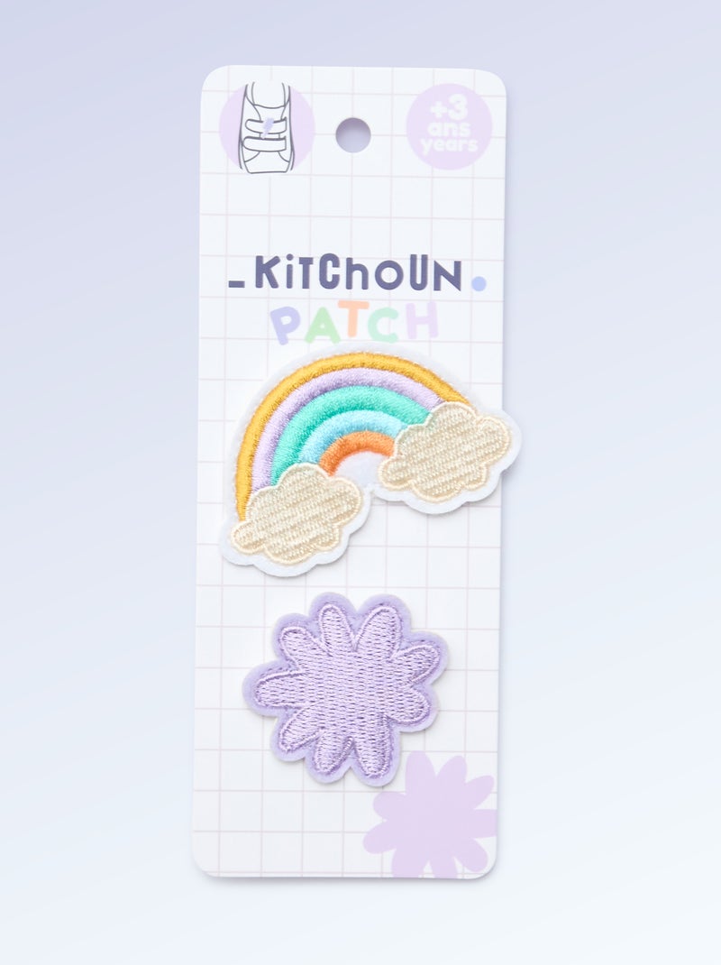 Set of 2 slip-on patches to personalize your 'Kitchoun' sneakers Pink - Kiabi