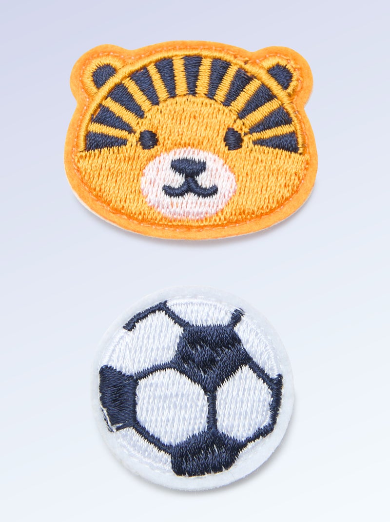 Set of 2 slip-on patches to personalize your \'Kitchoun\' sneakers Yellow - Kiabi