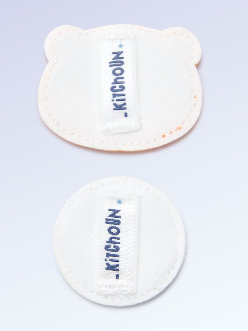 Set of 2 slip-on patches to personalize your \'Kitchoun\' sneakers Yellow - Kiabi