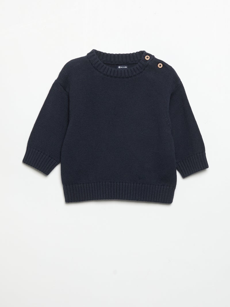 Set of 2 sweaters - 1 striped + 1 plain Blue - Kiabi