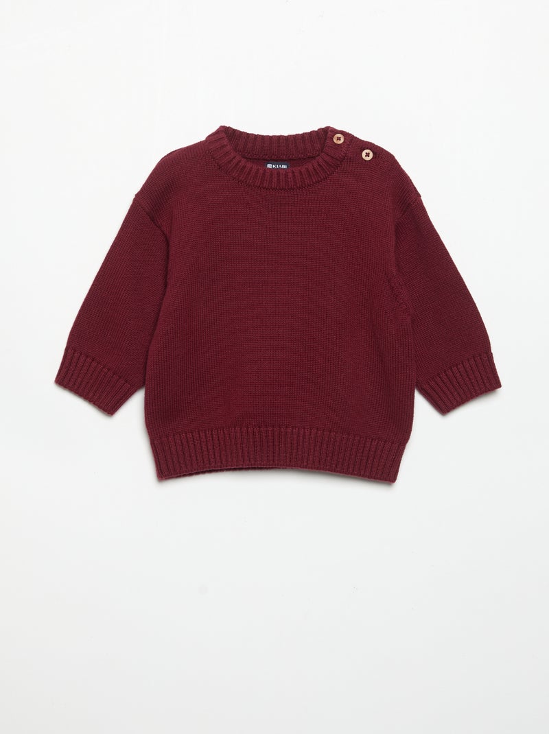 Set of 2 sweaters - 1 striped + 1 plain Red - Kiabi