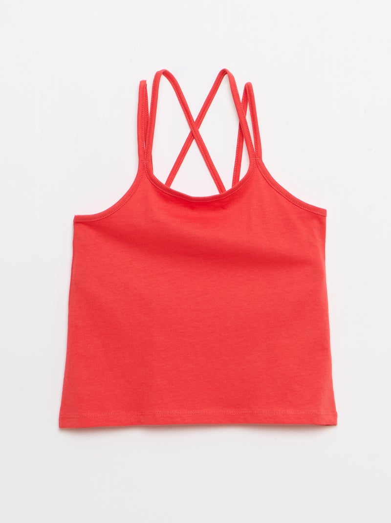 Set of 2 Tank Tops, 1 Printed Pink - Kiabi