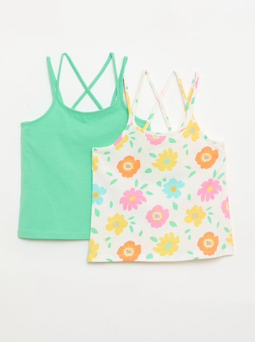 Set of 2 Tank Tops, 1 Printed - Kiabi