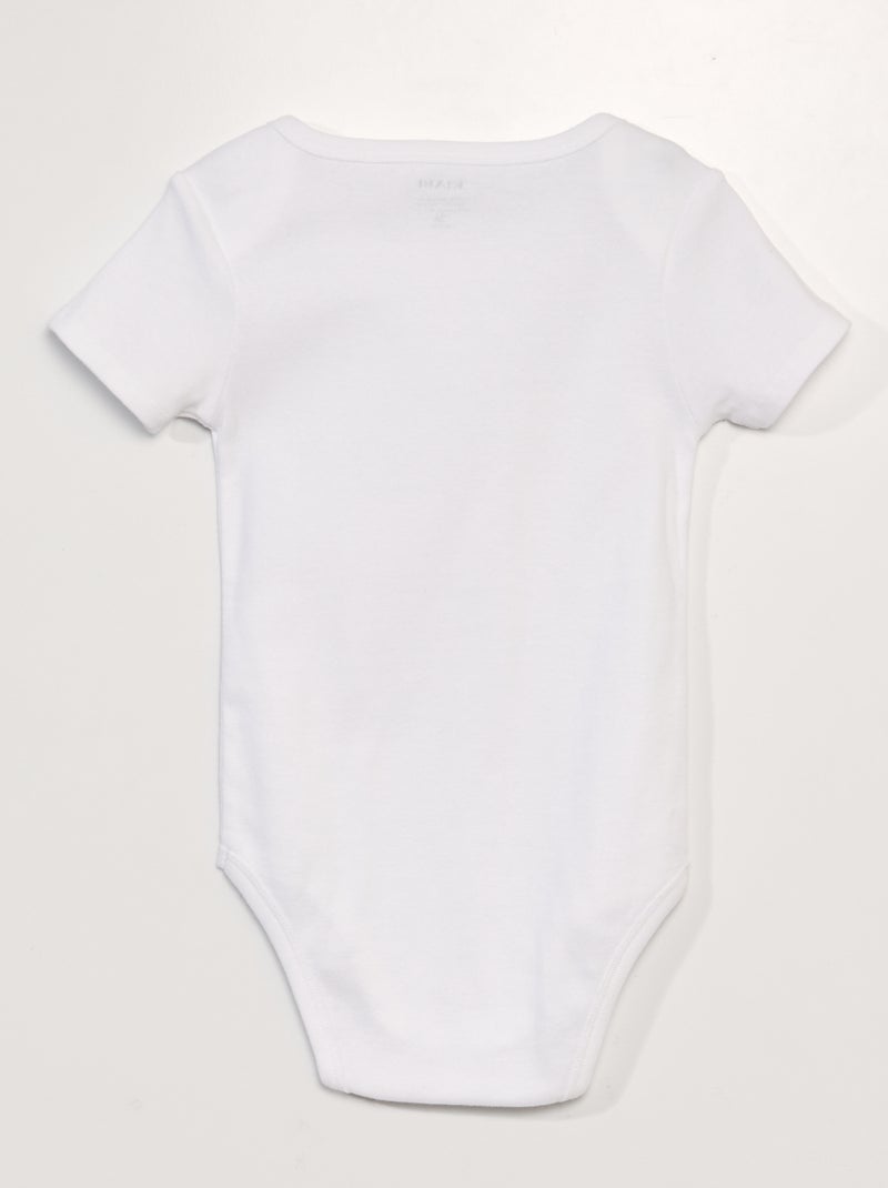 Set of 3 cotton bodysuits - easy-dressing collection BLUE - Kiabi