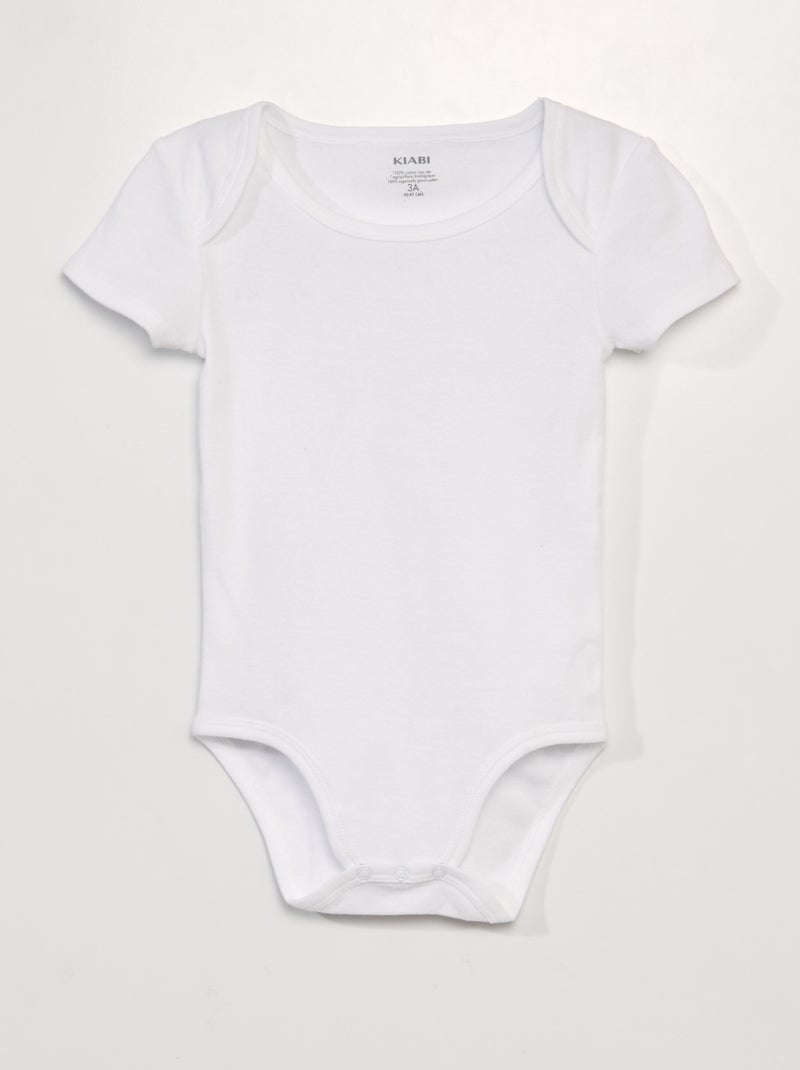 Set of 3 cotton bodysuits - easy-dressing collection YELLOW - Kiabi