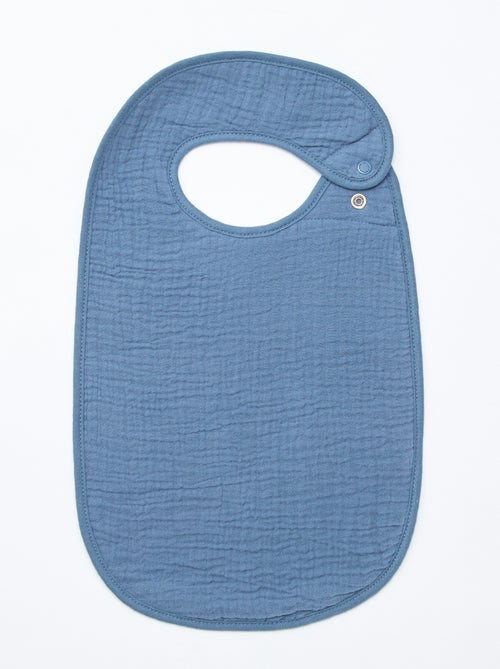 Set of 3 cotton gauze bibs with terry lining - Kiabi