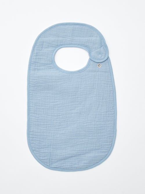 Set of 3 cotton gauze bibs with terry lining - Kiabi