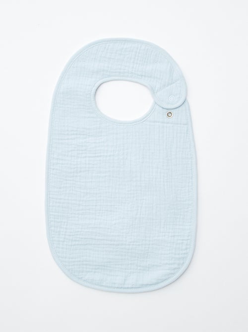 Set of 3 cotton gauze bibs with terry lining - Kiabi