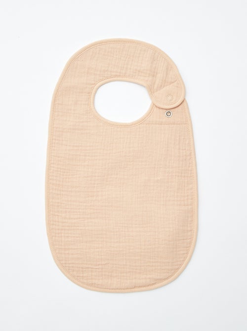 Set of 3 cotton gauze bibs with terry lining - Kiabi