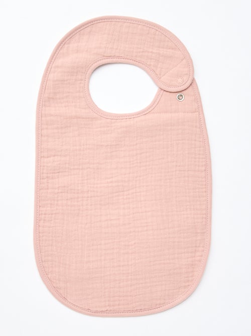 Set of 3 cotton gauze bibs with terry lining - Kiabi