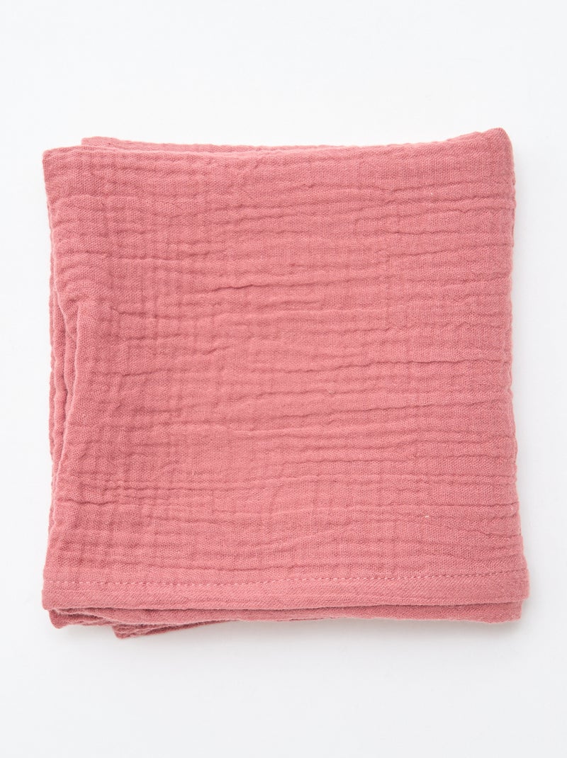 Set of 3 Cotton Swaddles Pink - Kiabi
